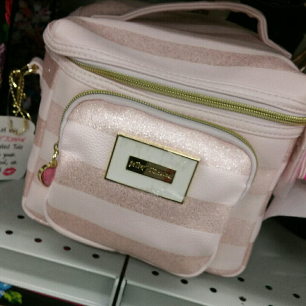 Pink Glitter Betsey Johnson Lunch Tote